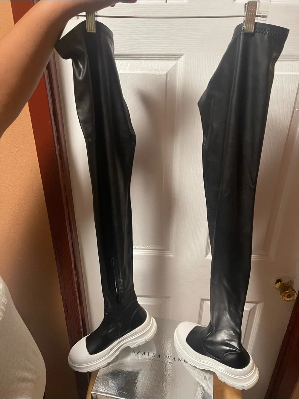 Azaleia Wang Black Over-the-Knee Stretch Boots